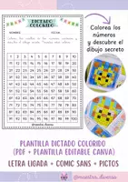 Vista previa - Hojas de trabajo - Plantilla Dictado colorido (PDF + Plantilla editable Canva) - Portada