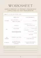 Vorschau - Arbeitsblätter - Simple Present vs. Present Progressive// Simple Past vs. Past Perfect - Seite 1