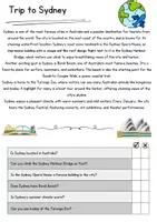 Vorschau - Arbeitsblätter - Sydney Englisch Klasse 6 Reading Comprehension Lesen Englisch - Seite 1