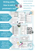 Vorschau - Arbeitsblätter - Writing skills booster: How to edit and proofread a text - Deckblatt