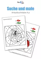 Vorschau - Mal- und Bastelvorlagen - Suche und male - Deckblatt
