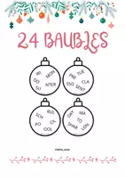 Vista previa - Juegos / Gamificación - syllables - BAUBLES - página 1