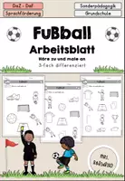 Vorschau - Arbeitsblätter - Fußball Arbeitsblatt differenziert - DaZ DaF Sprachförderung - Deckblatt