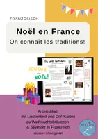Vorschau - Arbeitsblätter - Noël en France - on connaît les traditions! Weihnachten in Frankreich - Deckblatt