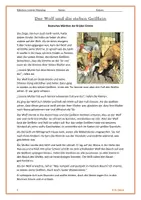Vorschau - Arbeitsblätter - Märchen: "Der Wolf und die sieben Geißlein" + Aufgaben (innerer Monolog) Klasse 5 - Seite 3