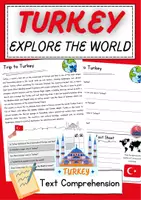 Vorschau - Arbeitsblätter - Turkey Englisch Klasse 7 Reading Comprehension Lesen Englisch - Deckblatt