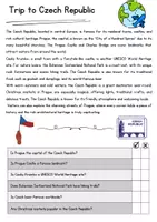 Vorschau - Arbeitsblätter - Czech Republic Englisch Klasse 7 Reading Comprehension Lesen Englisch - Seite 1