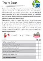 Vorschau - Arbeitsblätter - Japan Reading Comprehension Englisch Reading Games Klasse 7 English - Seite 1