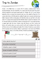 Vorschau - Arbeitsblätter - Jordan Reading Comprehension Englisch Reading Games Klasse 7 English - Seite 1