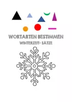 Vorschau - Unterrichtsreihen - Wortarten bestimmen nach Montessori. Sätze zum Thema: Winterzeit - Seite 1