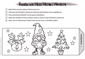 Vorschau - Mal- und Bastelvorlagen - 5 Windlichter mit Wolli Wichtel - Bastelvorlagen - Seite 2