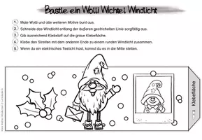 Vorschau - Mal- und Bastelvorlagen - 5 Windlichter mit Wolli Wichtel - Bastelvorlagen - Seite 3