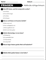 Vorschau - Spiele - Die Katze: Leseverständnis und Kreuzworträtsel mit Lösungen - Seite 2