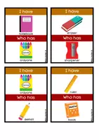 Vista previa - Juegos / Gamificación - I Have Who Has School Supplies - página 2