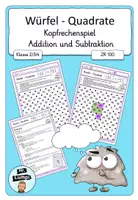 Vorschau - Arbeitsblätter - Würfel Quadrate Addition und Subtraktion 48 - Deckblatt