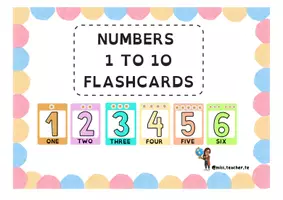 Vista previa - Refuerzo / NEE / Materiales de apoyo - NUMBERS FROM 1 TO 10 FLASHCARDS - página 1