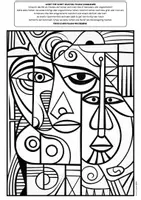 Vorschau - Mal- und Bastelvorlagen - Pablo Picasso Ausmalbilder (Kubismus) - Seite 2