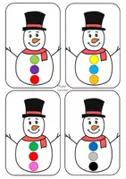Vorschau - Arbeitsblätter - Legespiel Farben Schneemann - Seite 2
