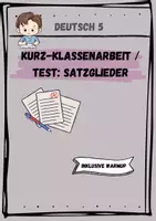 Vorschau - Klassenarbeiten - Klassenarbeit Grammatik Satzglieder (5/6) *inkl. Lösungen - Deckblatt