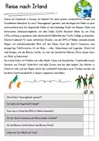 Vorschau - Arbeitsblätter - Irland Lesespiel Textverständnis Leseförderung Klasse 5 Text mit Fragen - Seite 1