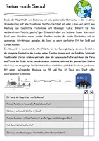 Vorschau - Arbeitsblätter - Seoul Lesespiel Textverständnis Leseförderung Klasse 5 Text mit Fragen - Seite 1