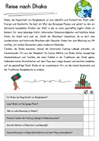 Vorschau - Arbeitsblätter - Dhaka Leseverstehen DaZ Texte Lesen Klasse 6 Deutsch - Seite 1
