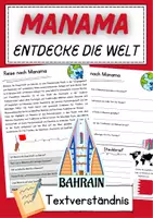 Vorschau - Arbeitsblätter - Manama Leseverstehen DaZ Texte Lesen Klasse 6 Deutsch - Deckblatt