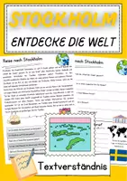 Vorschau - Arbeitsblätter - Stockholm Leseverstehen DaZ Texte Lesen Klasse 6 Deutsch - Deckblatt