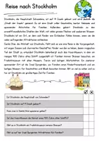Vorschau - Arbeitsblätter - Stockholm Leseverstehen DaZ Texte Lesen Klasse 6 Deutsch - Seite 1