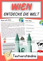Vorschau - Arbeitsblätter - Wien Leseverstehen DaZ Texte Lesen Klasse 6 Deutsch - Deckblatt