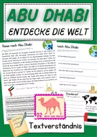 Vorschau - Arbeitsblätter - Leseheft Klasse 6 7 Weltreise 10 Orte Länder Lesetraining Textverständnis Aufgaben Übungen - Seite 1