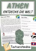 Vorschau - Arbeitsblätter - Athen Leseverstehen DaZ Texte Lesen Klasse 6 Deutsch - Deckblatt