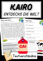 Vorschau - Arbeitsblätter - Kairo DaZ Textverständnis Klasse 7 Lesetext mit Fragen Deutsch - Deckblatt