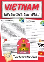 Vorschau - Arbeitsblätter - Vietnam DaZ Textverständnis Klasse 7 Lesetext mit Fragen Deutsch - Deckblatt