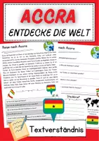 Vorschau - Arbeitsblätter - Accra DaZ Textverständnis Klasse 7 Lesetext mit Fragen Deutsch - Deckblatt