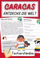 Vorschau - Arbeitsblätter - Caracas DaZ Textverständnis Klasse 7 Lesetext mit Fragen Deutsch - Deckblatt
