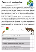 Vorschau - Arbeitsblätter - Madagaskar DaZ Textverständnis Klasse 7 Lesetext mit Fragen Deutsch - Seite 1