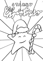 Vorschau - Mal- und Bastelvorlagen - Starry Christmas - Ausmalbild - Seite 1