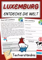 Vorschau - Arbeitsblätter - Luxemburg DaZ Leseverstehen Klasse 4 Lesetext mit Fragen Deutsch - Deckblatt