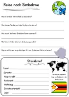 Vorschau - Arbeitsblätter - Simbabwe DaZ Leseverstehen Klasse 4 Lesetext mit Fragen Deutsch - Seite 2