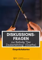 Vorschau - Anderer Materialtyp - Gesprächskarten zur Ballade "Der Zauberlehrling" (Goethe) - Deckblatt