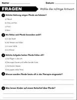Vorschau - Spiele - Das Pferd: Leseverständnis und Kreuzworträtsel mit Lösungen - Seite 2
