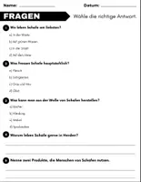 Vorschau - Spiele - Das Schaf: Leseverständnis und Kreuzworträtsel mit Lösungen - Seite 2