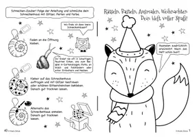 Vorschau - Mal- und Bastelvorlagen - Winterbuch Klasse 2 und 3 (Bei nicht Muttersprache oder Nachzügler) - Seite 1