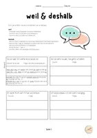 Vorschau - Arbeitsblätter - Weil & Deshalb – Grammatik und Übungen für DaF/DaZ - Seite 1