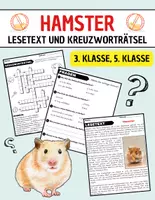 Vorschau - Arbeitsblätter - Hamster: Leseverständnis und Kreuzworträtsel mit Lösungen - Deckblatt