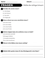 Vorschau - Spiele - Der Löwe: Leseverständnis und Kreuzworträtsel mit Lösungen - Seite 2