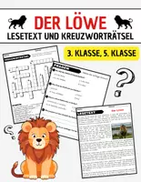 Vorschau - Spiele - Der Löwe: Leseverständnis und Kreuzworträtsel mit Lösungen - Deckblatt