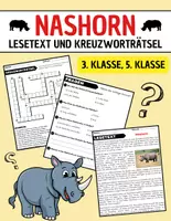 Vorschau - Arbeitsblätter - Nashorn: Leseverständnis und Kreuzworträtsel mit Lösungen - Deckblatt