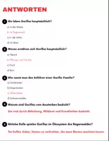 Vorschau - Spiele - Gorilla: Leseverständnis und Kreuzworträtsel mit Lösungen - Seite 3